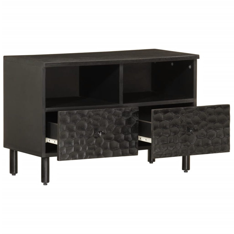 Beeney Unfinished TV Stand for TVs up to 28", Black