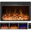 Foyer électrique encastrable 40 po avec télécommande et minuterie de couleurs de flamme réglables et protection contre la surchauffe 750 / 1500W