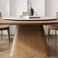 Round Solid Wood Dining Tables with Turntable-259198121