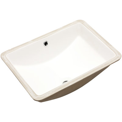Upshaw 18.5"X13.5" White Ceramic Undermount Bathroom Sink - Modern, Stain With Overflow, For Multiple Environments Overflow White, Modern And Classy, Various Spaces