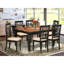 Table de salle à manger 7 pièces à plateau en bois massif avec 6 chaises et dossier en treillis-109867252-109867254-106915008