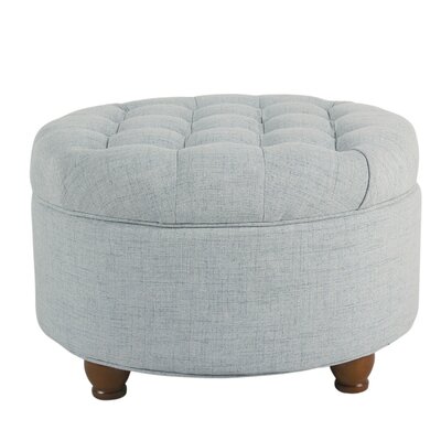 Aldolphus 25"" Wide Tufted Round Storage Ottoman -  Lark Manorâ¢, 56EF7161F1F34CD5B9AF595D2E9664E5