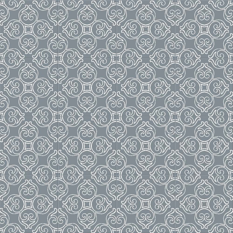 Carrelage en porcelaine Helix 8X8, Bleu