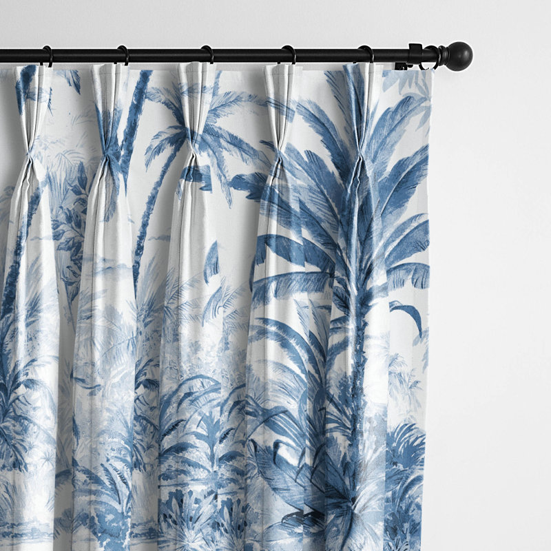 Toile Palmora, Denim, L 40 po x L 132 po