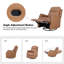 Fauteuil inclinable manuel berçant pivotant de 26,5 po de largeur avec base en métal Giselle-897014819