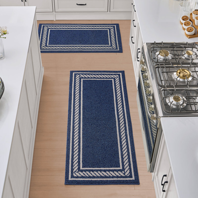 Nautica Rope Border Machine Washable All Loop Tufted Rugs