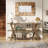 Aranda 70'' Console Table with 3 Open Storage Shelves X Shaped Legs