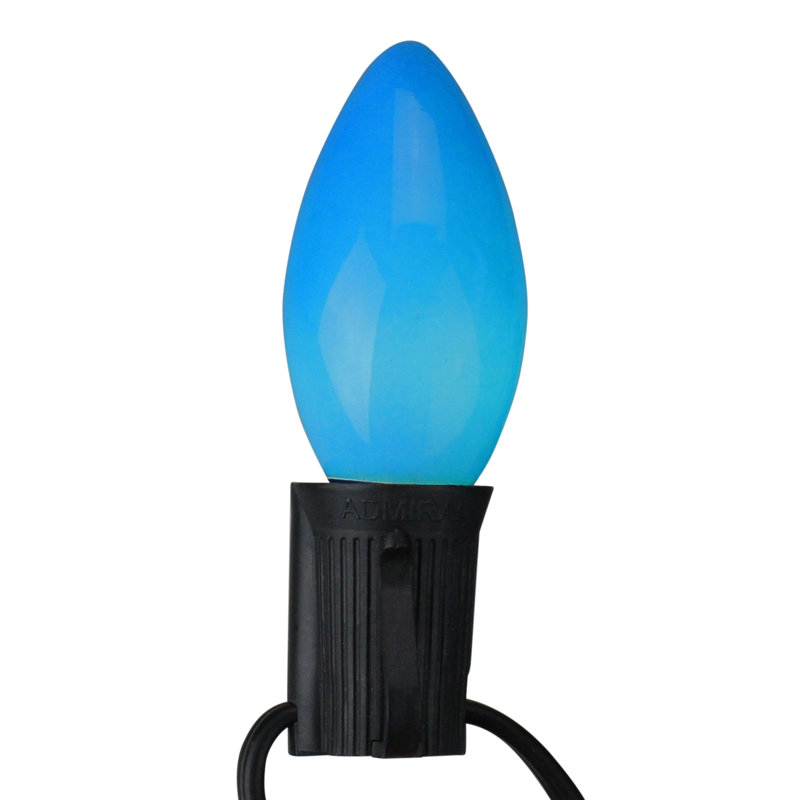 Ampoules de rechange pour candélabre de Noël opaques bleues C9