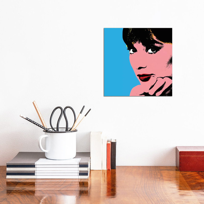 « Audrey Hepburn DOTS » par radio Days-impression d’art graphique, Pas de tapis, Toile tendue, H 12 po x l 12 po x P 1,5 po