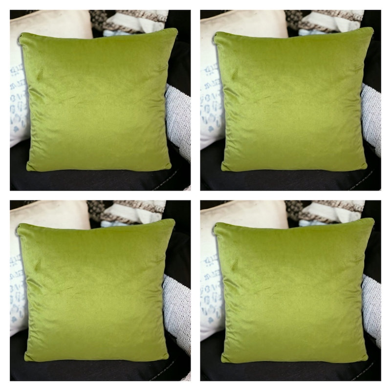 Nayelee Square Cushion Cover, Pale Lime Green