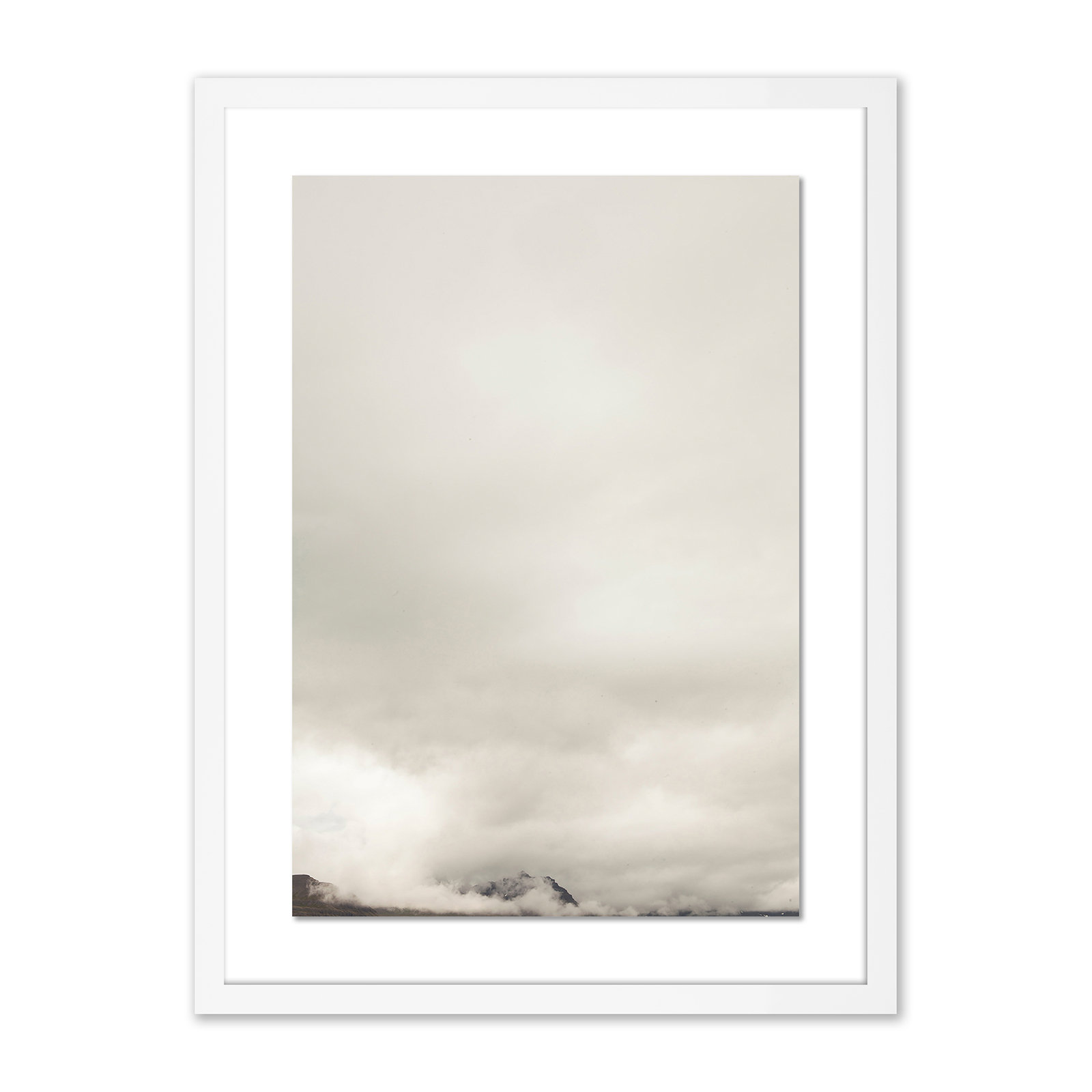 Clouds "Clouds 11" Print by Riley Ryan, White, 24" H x 18" W x 1.5" D