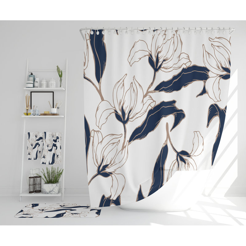 Nedret Polyester Shower Curtain Set