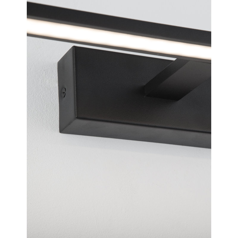 LED Flush Mounted Sconce, Black, 6cm H x 41.5cm W x 14cm D