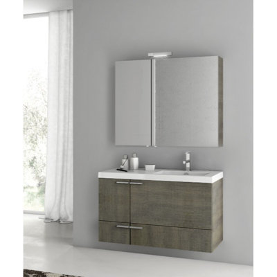 Letourneau 39.37'' Single Bathroom Vanity with Ceramic Top