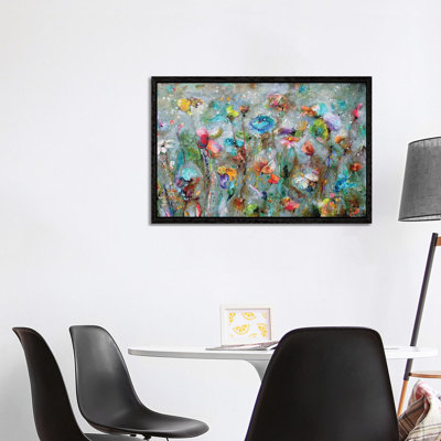 Flowers By Dawn by Studio Paint-Ing - Floater Frame Gallery-Wrapped Canvas Giclée on Canvas