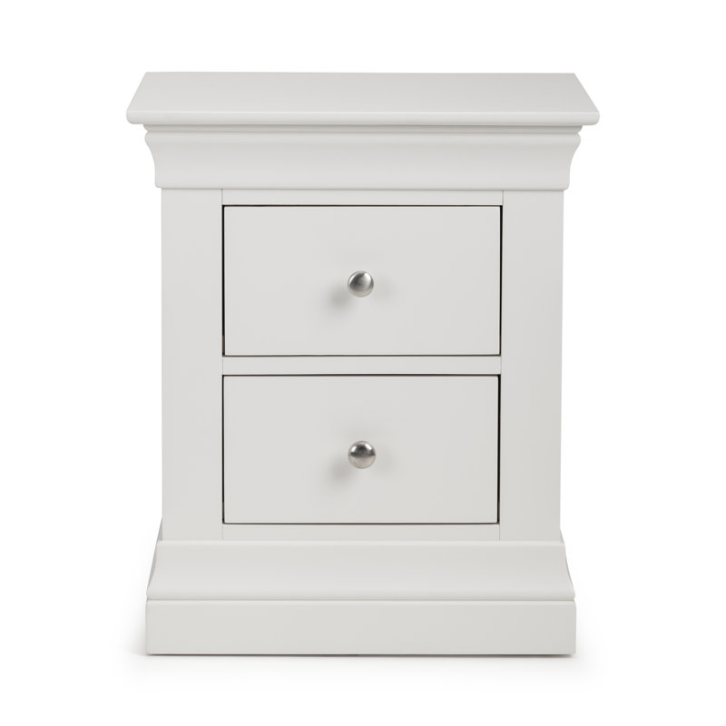 Dial 50cm W Bedside Table, White