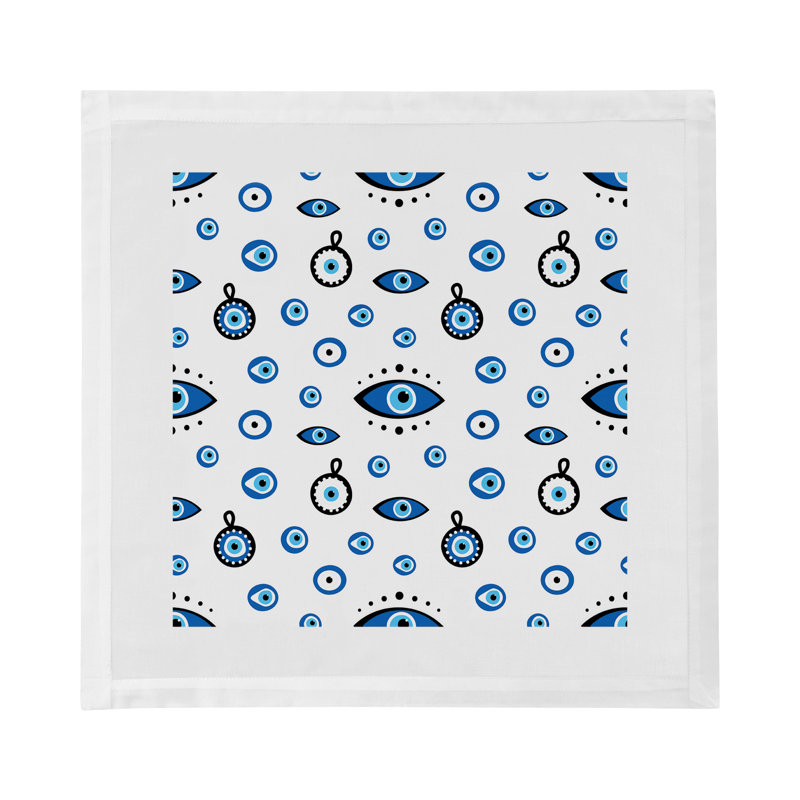 Serviettes de table en satin de coton Eye On You