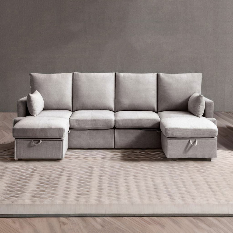 Matanah Upholstered 103.2 " Chenille Sofa, Gray