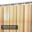 Rideau de douche transparent transparent, rideaux de douche pour la salle de bain avec 12 crochets-606319024