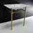 Kingston Brass Dreyfuss 31-Inch Ceramic Console Sink with Stainless Steel Legs-50241375-50233731
