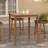 Outdoor Acacia Wood 4-Person Counter Height Table with 4 Stools Set