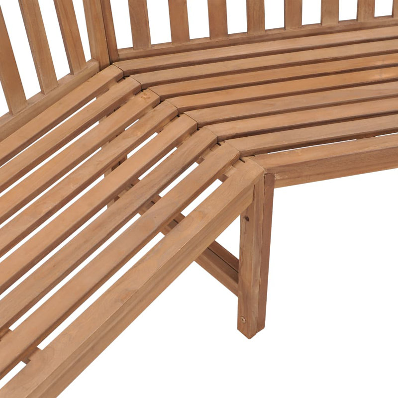 Awarth Solid Wood Teak Outdoor Bench, 185cm W x 90cm H