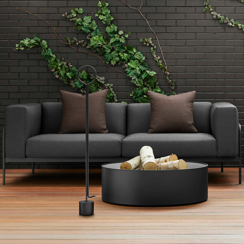 Cache Upholstered 83'' Sofa, Coal, Coal