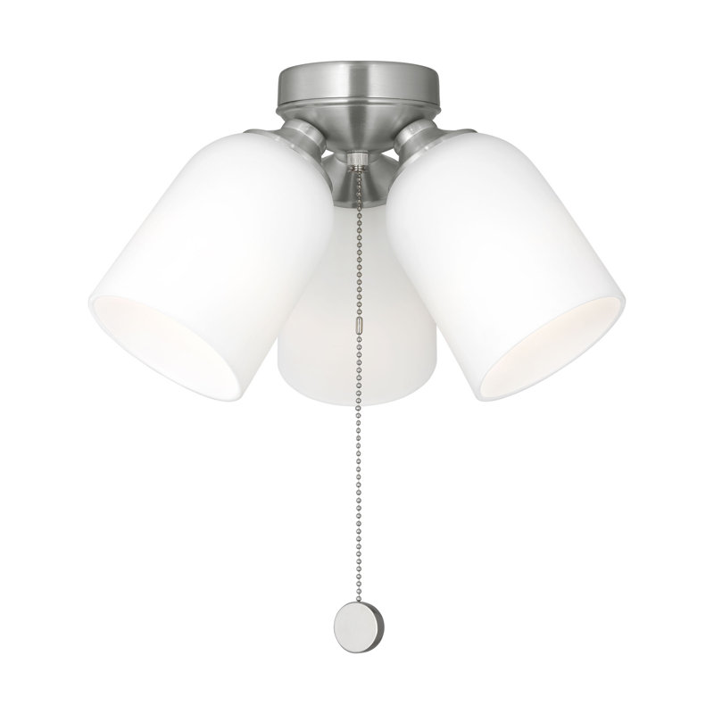 Generation Lighting Fan 3-light Dimmable Emile Ceiling Fan Light Kit in Brushed Nickel finish, Brushed Nickel