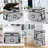 Fireproof Document Box With Lock, 2-Layer File Box Storage Organizer With 5 Tabs& Insert, Portable File Cabinet Storage Box With Handle For Hanging Letter/Legal Size Folder/Certificate, Silver Grey