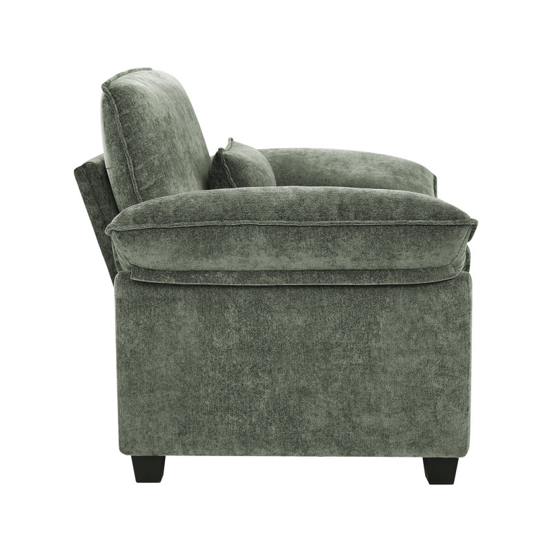52'' W Upholstered Extra Wide Accent Chair, Grayish Green