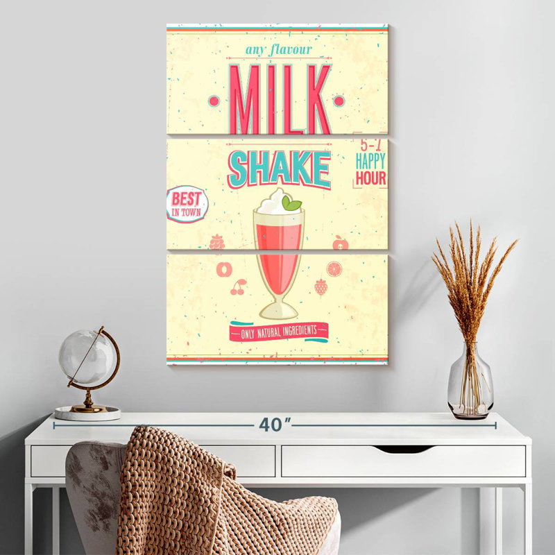 Retro Diner Milkshake, 32" H x 20" W