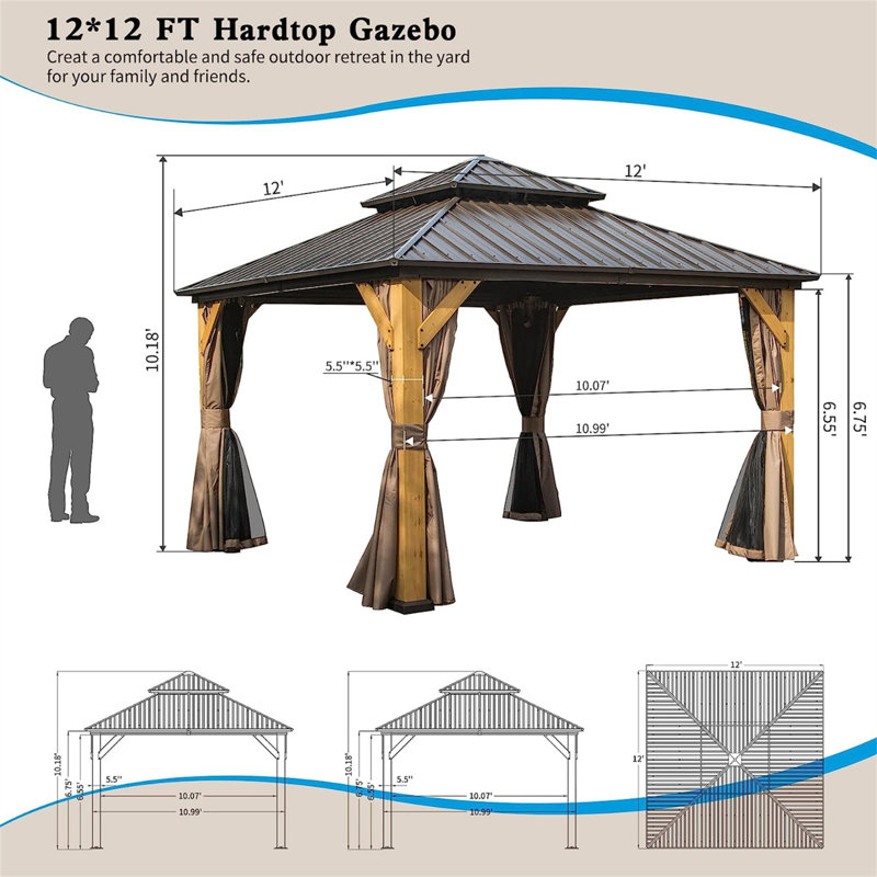 Outdoor Metal Patio Gazebo