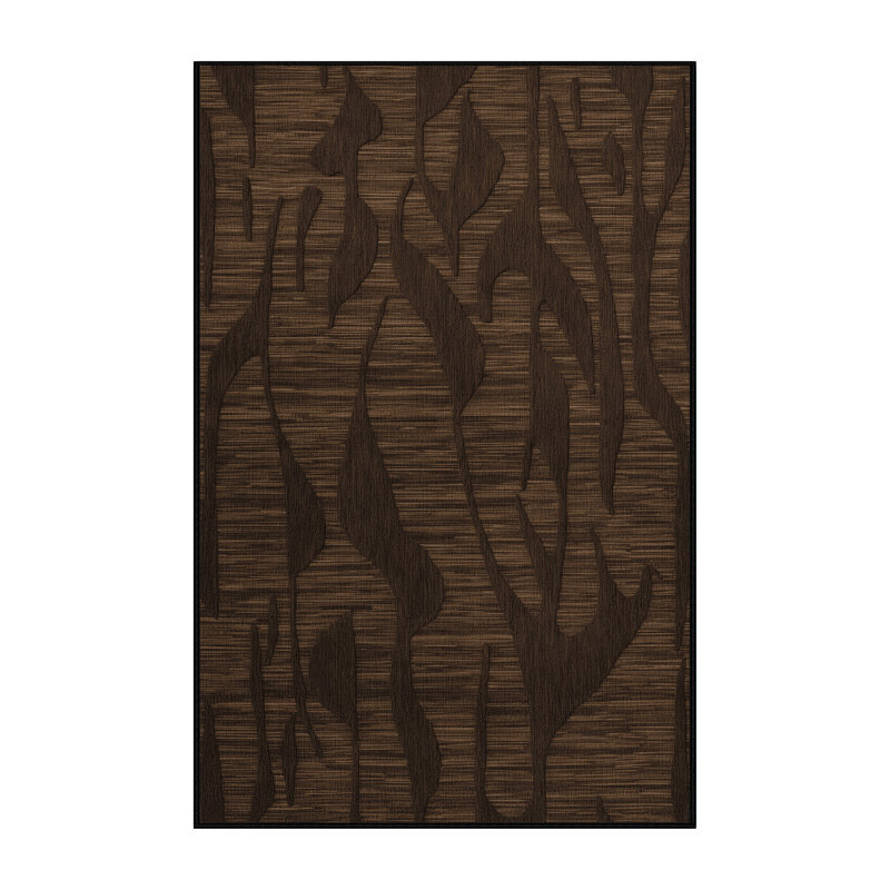 Tapis noir lavable à la machine, Rectangle 8 pi x 10 pi