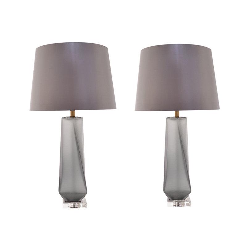 Lampe de table en verre Kyjaun