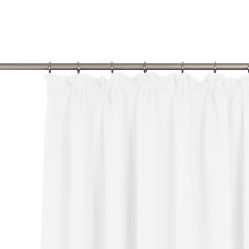  Polyester Standard Pinch Pleat Sheer Single Curtain Panel, 200cm Width x 145cm Drop, White