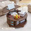 Table basse ronde avec plateau relevable, table basse à plateau relevable 33,46 po-404913805