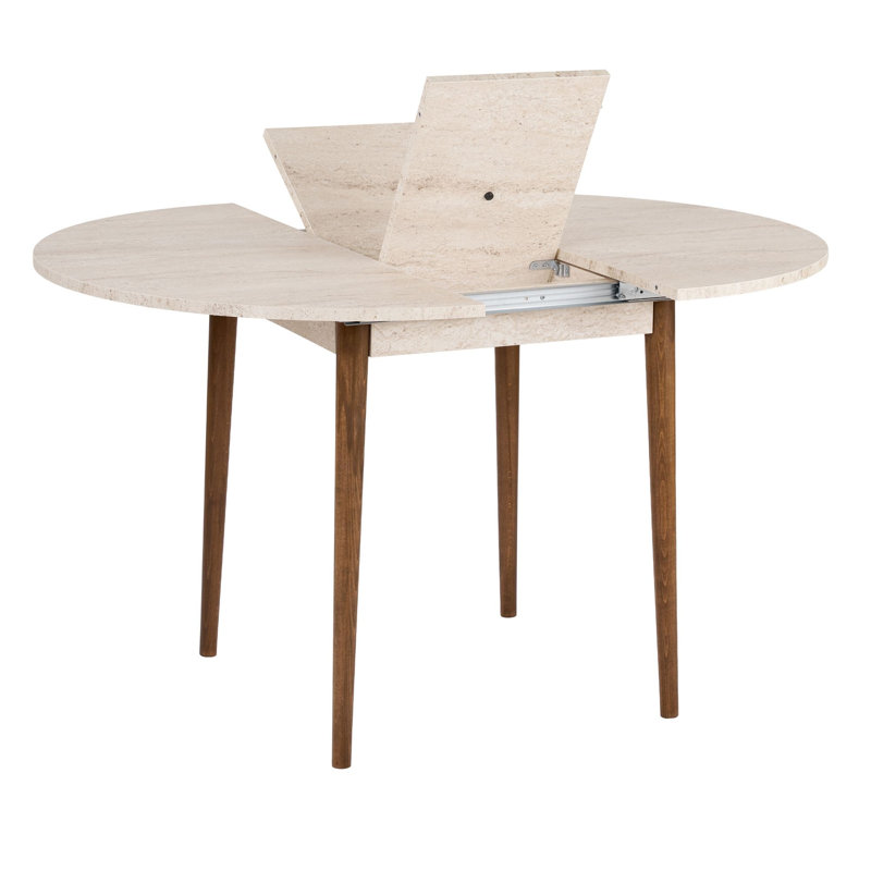 Table de salle à manger extensible, Travertine/Brown