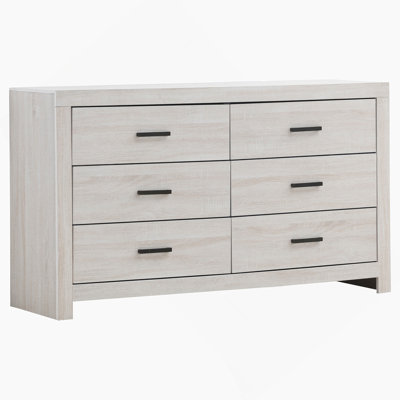 Commode blanche à 6 tiroirs