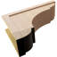 Cèdre Bryant, grain de bois brut TimberThane Corbel, apprêté brun clair-87600924