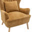 Upholstered Wingback Single Sofa Accent Chair with Wooden Legs-1713075687-1713075686