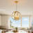 4 - Light Dimmable Sphere Chandelier With Light Bulbs