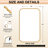 Marleth Modern Rectangular Bathroom Vanity Mirrors Mounted Wall Mirror High-Strength Tempered Glass-724522978-737523919