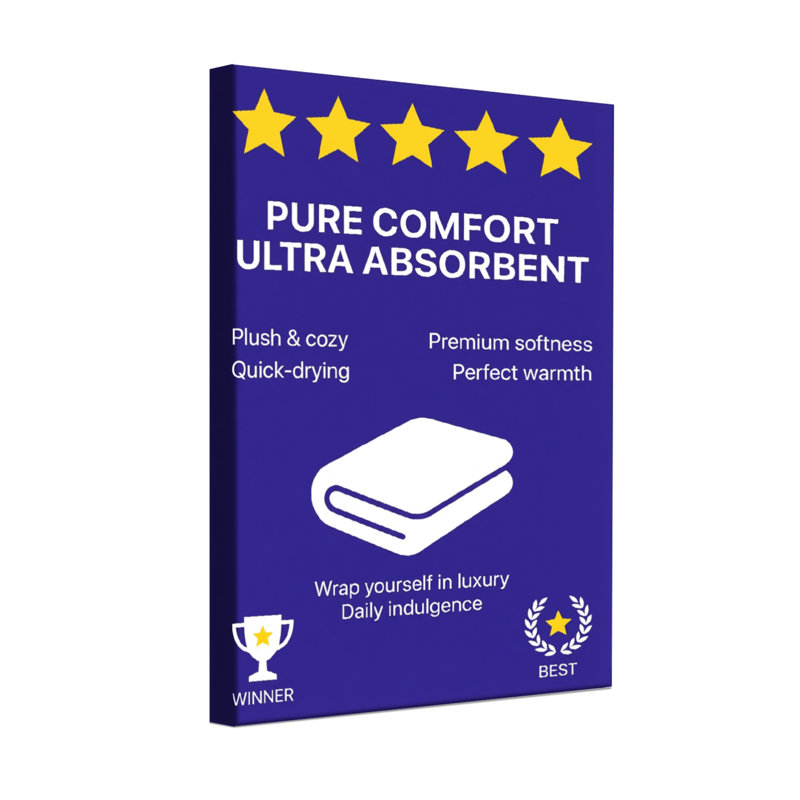 Serviette de bain Bath & Laundry Pure Comfort, H 30 po x l 20 po, Toile tendue, Ne s’applique pas