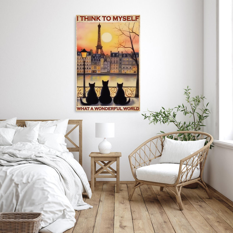 What A Wonderful World Paris - 1 pièce rectangulaire G What A Wonderful World Paris - 1 pièce rectangulaire, impression sur toile tendue sur toile tendue