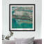 Azure III - Tableau en verre acrylique avec passe-partout, grand format, pour salon-2071346952