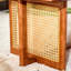 Table basse rectangulaire en bois massif imitation rotin de style chinois