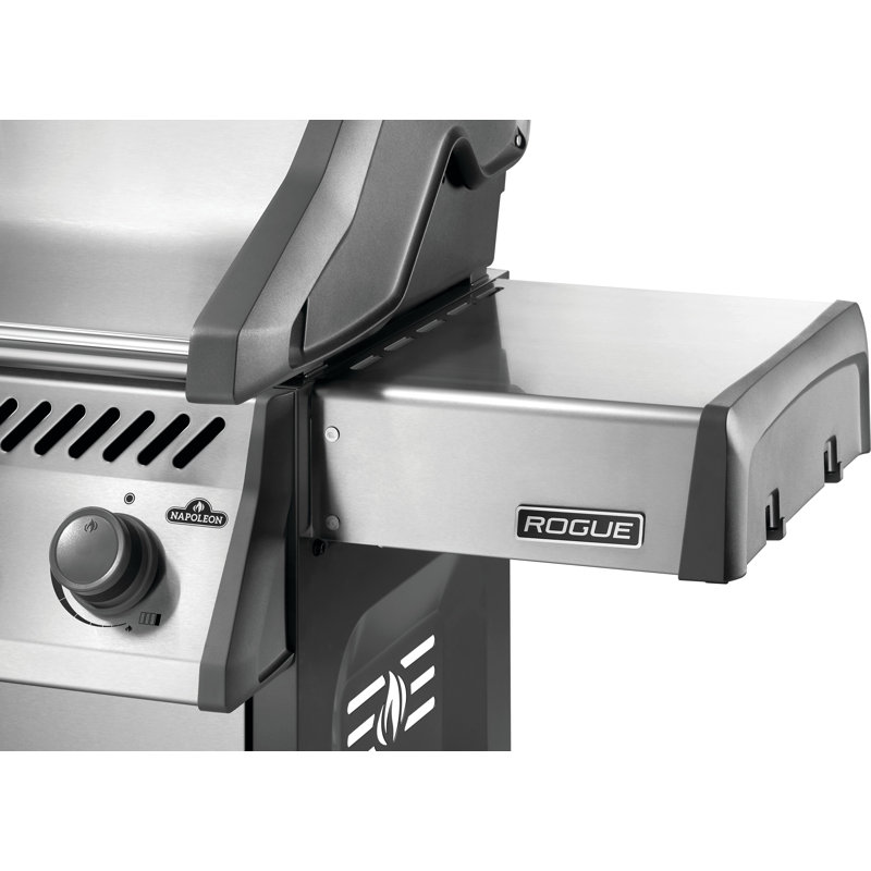 Gril de cuisson à 3 brûleurs avec grilles en fonte Rogue® 425, Acier Inoxydable, Gaz naturel