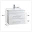 Meuble-lavabo mural 24 po avec lavabo en céramique