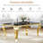 Modern 7-Piece Dining Set, Black Opaque Tempered Glass Dining Table With Mirror Stainless Steel Curved Legs & Velvet Dining Chairs With Tufted Backrest And Nailhead Decoration-505422119-505422114-505422113