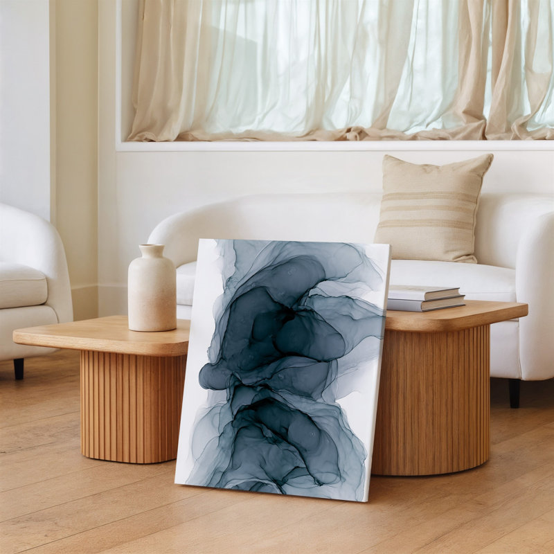 Reproduction d'art abstrait numérique sur toile, "Fumée éthérée", H 20 po x l 20 po